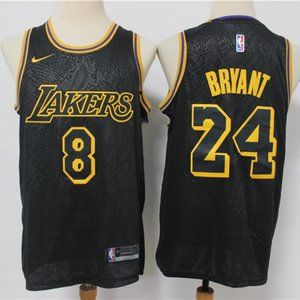 LA Lakers Mamba 8-24 Kobe Bryant NBA black